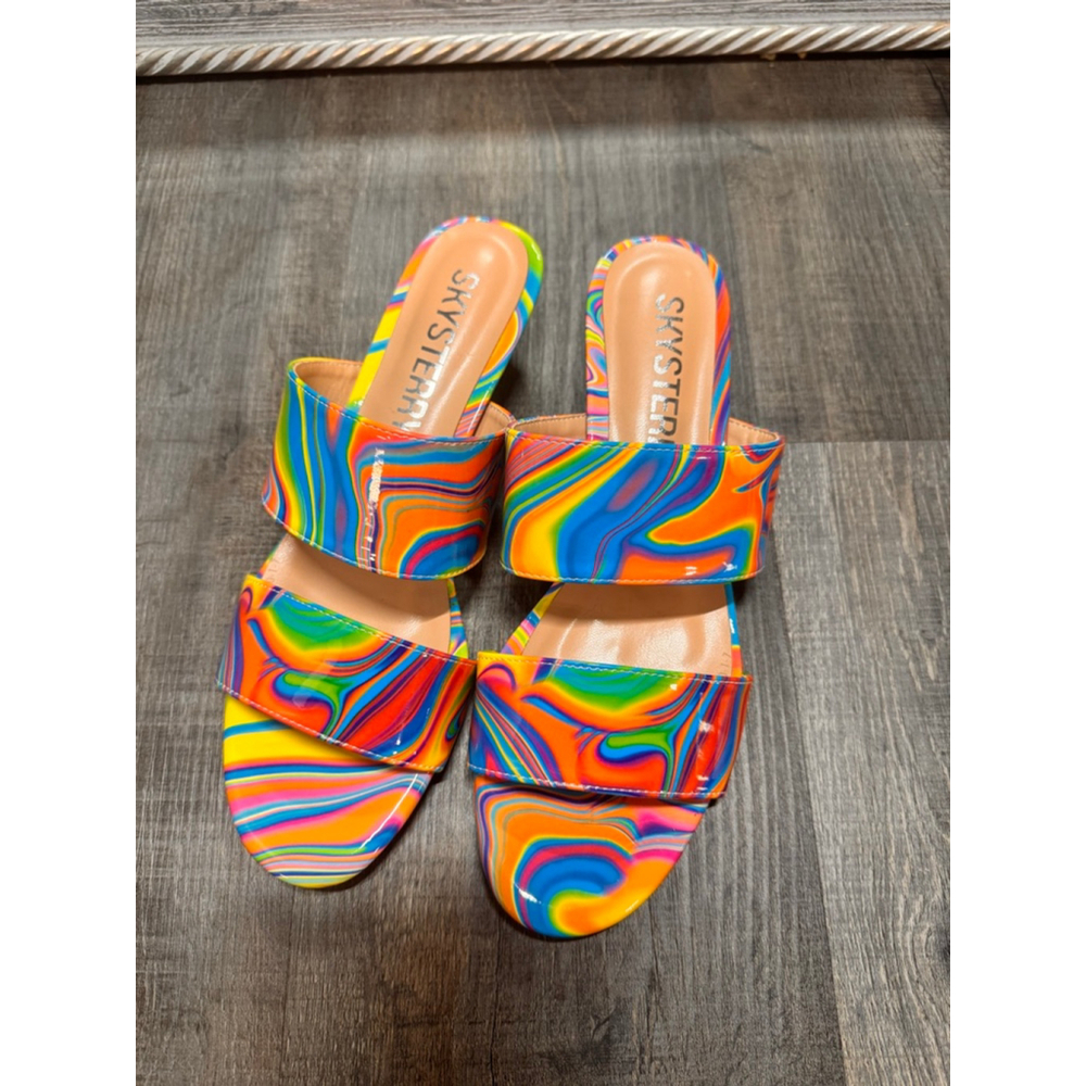 Women's‎ SKYSTERRY Y2K Multi-color Sandals Size 7.5